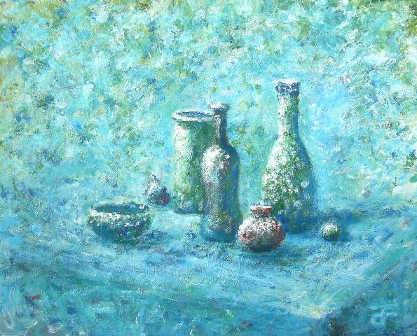 Blue Still Life | Paul Filenko | 2010 | Acrylic on Canvas | Pittsburgh, PA

